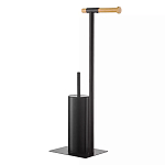 Держатель для туалетной бумаги с ершиком Black Bathroom Accessory варинант исполнения - 3 | Loft Concept в Волгограде