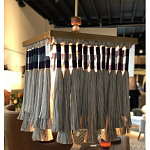 Люстра квадратная плетеная с бахромой Wicker Square Chandelier with Tassels варинант исполнения - 3 | Loft Concept в Волгограде