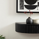 Прикроватный подвесной столик с ящиком черный Bedside Hanging Table варинант исполнения - 5 | Loft Concept в Волгограде