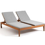 Шезлонг двухместный из эвкалипта Sunset варинант исполнения - 1 | Loft Concept в Волгограде