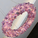 Люстра кргулая из фиолетового хрустального камня Purple Diamond варинант исполнения - 2 | Loft Concept в Волгограде