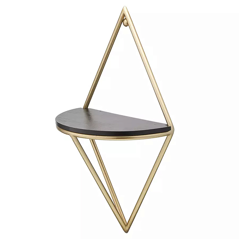 Полка фигурная Geometric Shapes Черный Латунь Полка фигурная Geometric Shapes Черный Латунь в Волгограде | Loft Concept