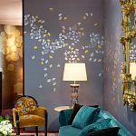 Обои ручная роспись Gingko Colourway SC-98 on Gun Metal dyed silk варинант исполнения - 2 | Loft Concept в Волгограде