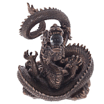 Декоративная статуэтка Дракон Fuzanglong Dragon Dark Bronze Statuette варинант исполнения - 2 | Loft Concept в Волгограде