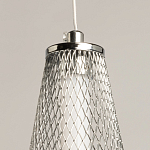 Люстра круглая каскадня с 5-ю плафонами из металлической сетки Mesh Lampshade Lighting варинант исполнения - 9 | Loft Concept в Волгограде