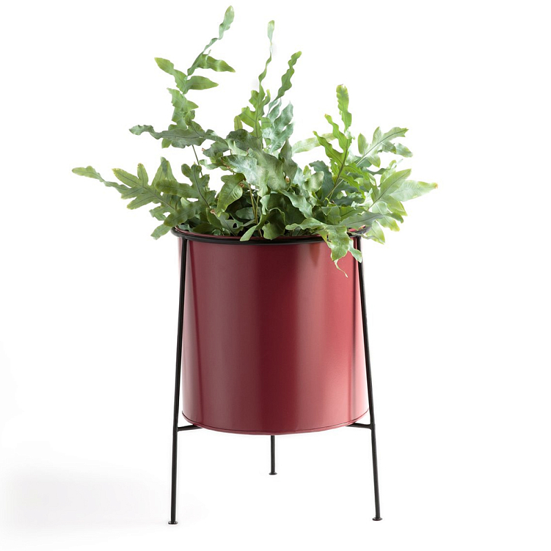 Кашпо из металла Elevated Planters красное Красный Черный Кашпо из металла Elevated Planters красное Красный Черный в Волгограде | Loft Concept
