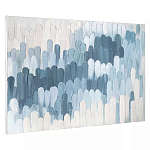 Панно декоративное с ручной росписью Blue Strokes варинант исполнения - 1 | Loft Concept в Волгограде