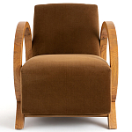 Кресло с круглыми деревянными подлокотниками Modesto Chair варинант исполнения - 2 | Loft Concept в Волгограде