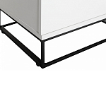 Шкаф-витрина белая с полками и стеклянной дверью Strict Lines варинант исполнения - 5 | Loft Concept в Волгограде