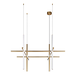 Люстра с 6-ю цилиндрическими плафонами на тонких тросах Trumpet tube варинант исполнения - 6 | Loft Concept в Волгограде