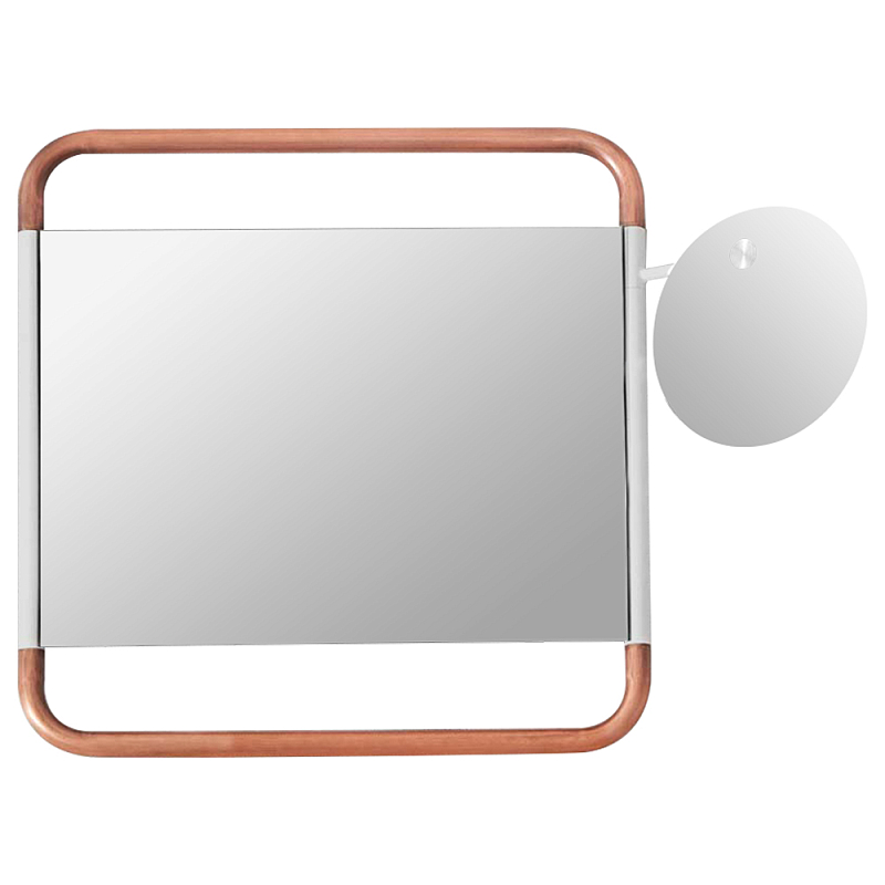 Настенное зеркало Copper White Square Functional Mirror Белый Медь Настенное зеркало Copper White Square Functional Mirror Белый Медь в Волгограде | Loft Concept