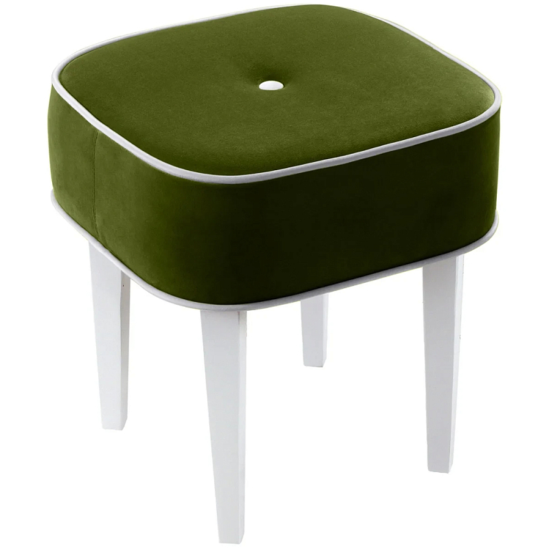 Квадратный мягкий пуф на белых ножках Winton Pouf Square Мульти в Волгограде | Loft Concept 