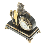 Часы настольные бронзовые с декором в виде коня Horse Stone Clock варинант исполнения - 6 | Loft Concept в Волгограде