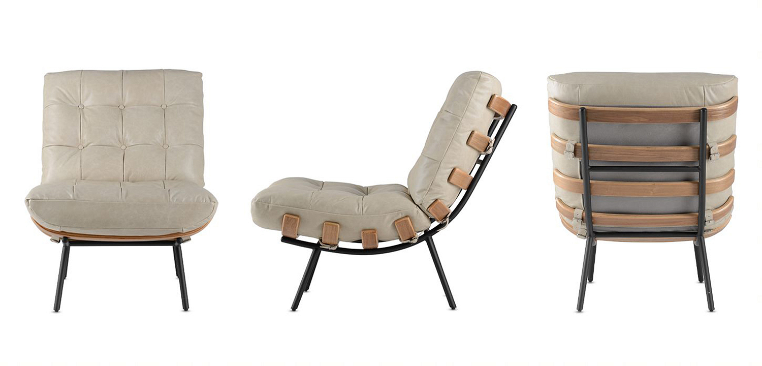 Кресло Philbert Chair beige leather Кресло Philbert Chair beige leather - Loft-Concept в Волгограде