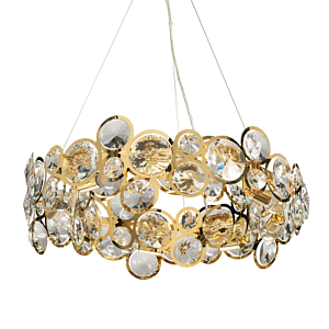 Люстра подвесная из золотых колец 57 см Golden Circles