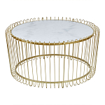 Журнальный столик с столешницей из мрамора на металлическом основании Table Vertical Planes варинант исполнения - 1 | Loft Concept в Волгограде