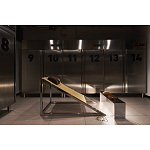 Дизайнерское кресло на металлическом каркасе с подставкой для ног Poltronova Mies Armchair варинант исполнения - 10 | Loft Concept в Волгограде