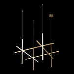 Люстра с 6-ю цилиндрическими плафонами на тонких тросах Trumpet tube варинант исполнения - 5 | Loft Concept в Волгограде