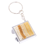 Зеркало брелок складное двухстороннее из натурального камня Оникс Silver Stone Mirrors варинант исполнения - 4 | Loft Concept в Волгограде