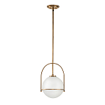 Подвесной светильник с белым плафоном в форме шара в арочной подвеске Hinkley варинант исполнения - 12 | Loft Concept в Волгограде