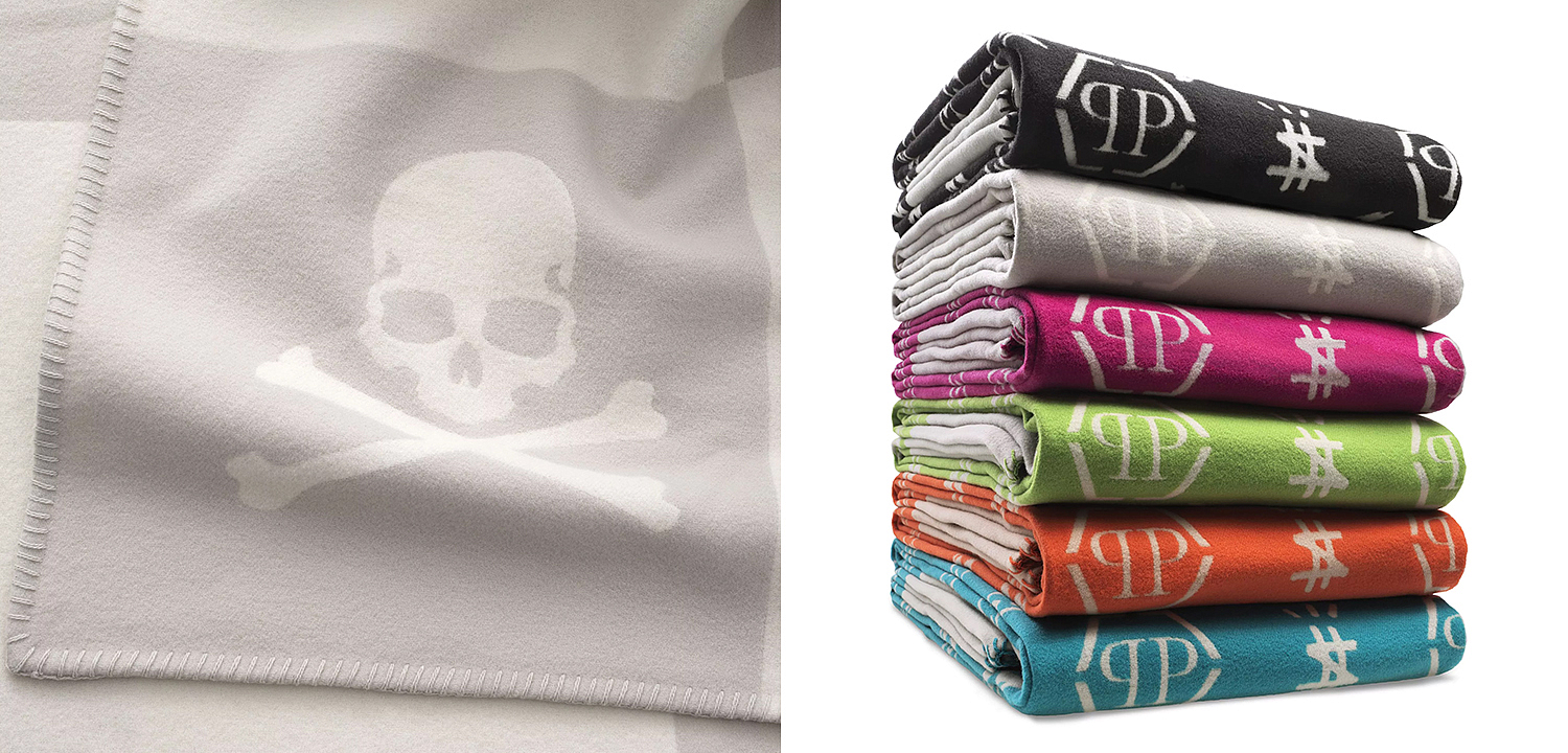 Плед Philipp Plein Plaid Cashmere Skull Grey Плед Philipp Plein Plaid Cashmere Skull Grey - Loft-Concept в Волгограде