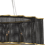 Люстра овальная в сочетании черного и золотого цвета Mesh Lighting варинант исполнения - 1 | Loft Concept в Волгограде