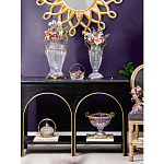 Чаша из прозрачного стекла с бронзовой подставкой и ручками Eden Garden варинант исполнения - 5 | Loft Concept в Волгограде