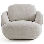 Полукруглое кресло из обивки меланж Halle Melange Armchair варинант исполнения - 3 | Loft Concept в Волгограде