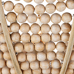 Люстра из деревянных бусин с подвесками в виде капель Wooden Beads варинант исполнения - 4 | Loft Concept в Волгограде