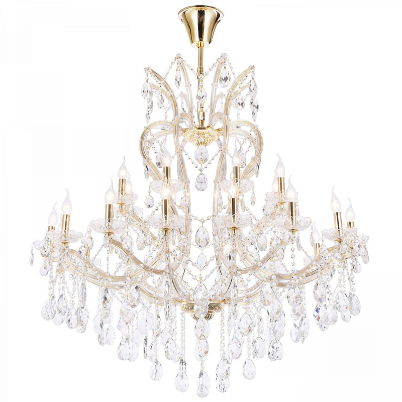 Люстра Pasquale Chandelier 24 Золотой Прозрачный Люстра Pasquale Chandelier 24 Золотой Прозрачный в Волгограде | Loft Concept