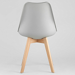 Стул с основой из пластика и мягким сиденьем Arvika Grey варинант исполнения - 5 | Loft Concept в Волгограде