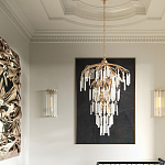 Люстра многоярусная с трубчатыми подвесками Dripping Crystals варинант исполнения - 4 | Loft Concept в Волгограде