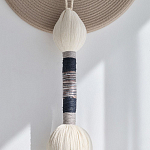 Аксессуар на стену диск из нитей Wall Decor White Thread Disc  варинант исполнения - 2 | Loft Concept в Волгограде