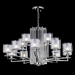 Люстра многоярусная с 15-ю цилиндрическими плафонами из стекла Laurent варинант исполнения - 2 | Loft Concept в Волгограде