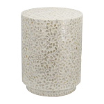 Приставной столик с рисунком из раковин устриц Bone Inlay варинант исполнения - 1 | Loft Concept в Волгограде