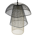 Подвесной светильник Black Grey Mesh Tube Lampshade Hanging Lamp варинант исполнения - 3 | Loft Concept в Волгограде