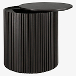 Черный приставной стол с местом для хранения Smart Textured Table варинант исполнения - 1 | Loft Concept в Волгограде