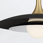 Подвесной светильник с плафоном в форме плоского купола и белой шарообразной лампой Eurofase варинант исполнения - 3 | Loft Concept в Волгограде