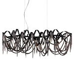 Люстра подвесная линейная с переплетенными металлическими лентами и цепочками Atlantis Chain варинант исполнения - 1 | Loft Concept в Волгограде