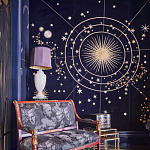 Обои с вышивкой ручной работы Cosmos Original colourway on velvet варинант исполнения - 1 | Loft Concept в Волгограде