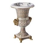 Ваза с овнами из фарфора с бронзовыми элементами Bronze Aries варинант исполнения - 2 | Loft Concept в Волгограде