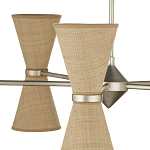 Люстра серебряного цвета с тканевыми абажурами Loft Rope Light варинант исполнения - 1 | Loft Concept в Волгограде