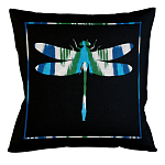 Подушка декоративная стрекоза сине-зеленая Ikat Pattern варинант исполнения - 1 | Loft Concept в Волгограде