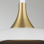 Подвесной светильник с плафоном в форме плоского купола и белой шарообразной лампой Eurofase варинант исполнения - 11 | Loft Concept в Волгограде