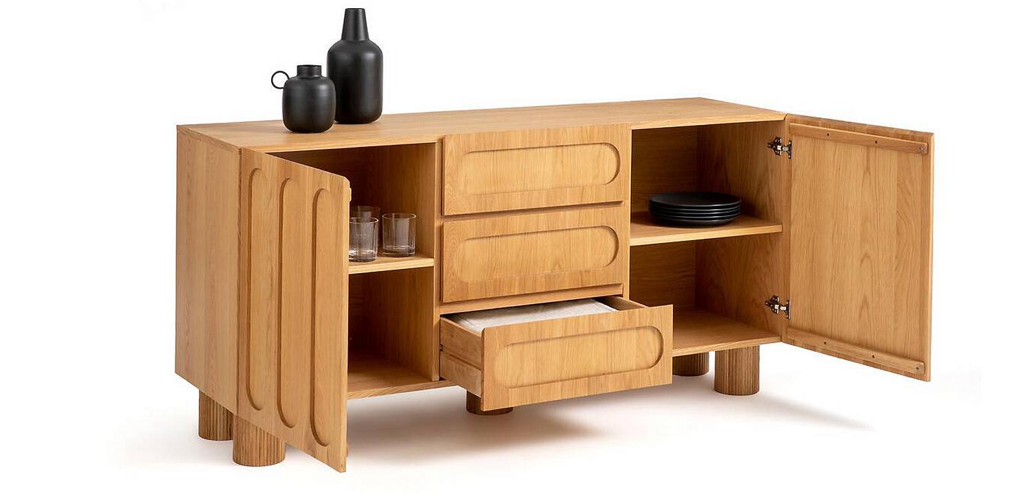 Комод Jakob Oak Chest of Drawers из массива дуба с 3-мя ящиками и 2-мя дверцами Комод Jakob Oak Chest of Drawers из массива дуба с 3-мя ящиками и 2-мя дверцами - Loft-Concept в Волгограде