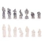 Шахматы Русские сказки с доской из натурального камня Змеевик Decorative Thematic Chess варинант исполнения - 5 | Loft Concept в Волгограде