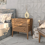 Тумба прикроватная из массива дуба с 2-мя ящиками Tasteful Furniture варинант исполнения - 3 | Loft Concept в Волгограде