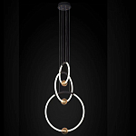 Люстра подвесная светодиодная с 3-мя кольцами Bronze Ring Chandelier варинант исполнения - 1 | Loft Concept в Волгограде