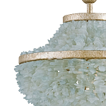 Подвесной светильник трёхъярусный с каскадом из стеклянных декоративных элементов Shining Sea Glass варинант исполнения - 1 | Loft Concept в Волгограде