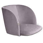 Барный стул со спинкой на 4-х деревянных ножках Сиреневый Велюр Ava Charm варинант исполнения - 2 | Loft Concept в Волгограде